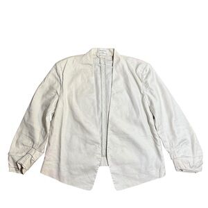 Babaton by Aritzia Ivory Linen Blend Open Front Blazer Long Sleeve Jacket Size 4